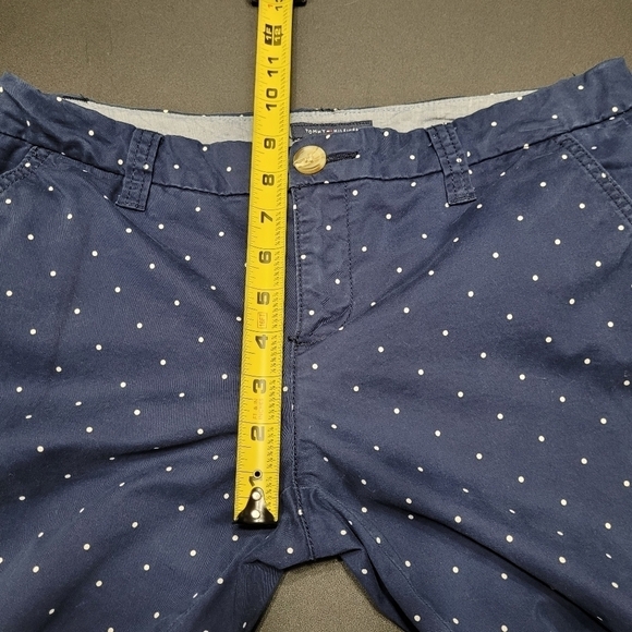 Tommy Hilfiger Navy Blue Polka-dot Montauk Chino Pants - Picture 8 of 9